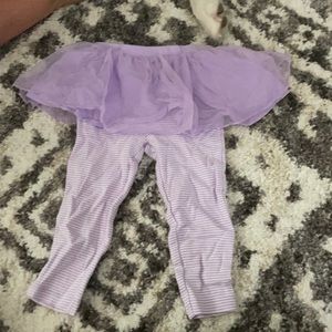 Purple leggings with tutu